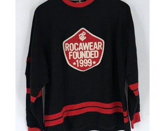 Vintage ROCAWEAR Ltd Edition Jersey Sweater Sweatshirt Shirt Embroidered Polo Sz 2XL