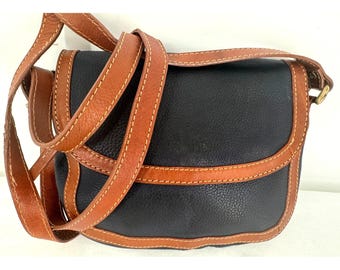 Vintage Rowallan of Scotland Ladies Leather Orange Mini Shoulder