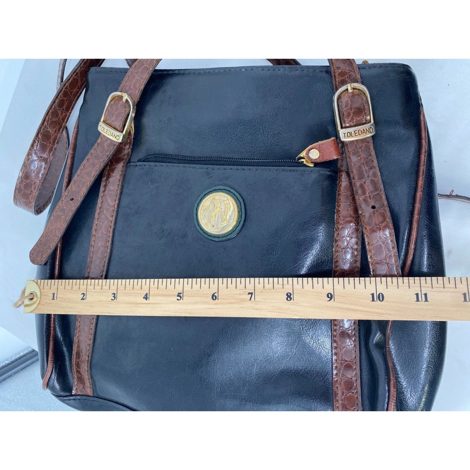 【suzen】90's Motor Leather Vintage Bag Vintage 80s 90s Medium Soft Patchwork Leather Handbag