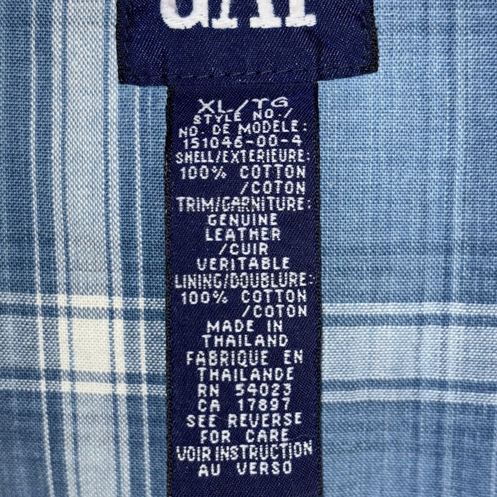 ヴィンテージGAPデニムジャケット：80年代チェック柄裏地付き、メンズ