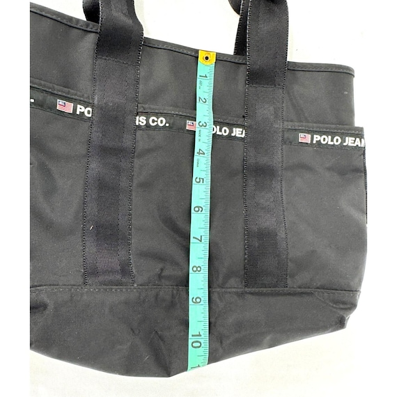 Vintage Ralph Lauren Black Nylon Tote Bag: Polo Jeans Co USA  display picture 3