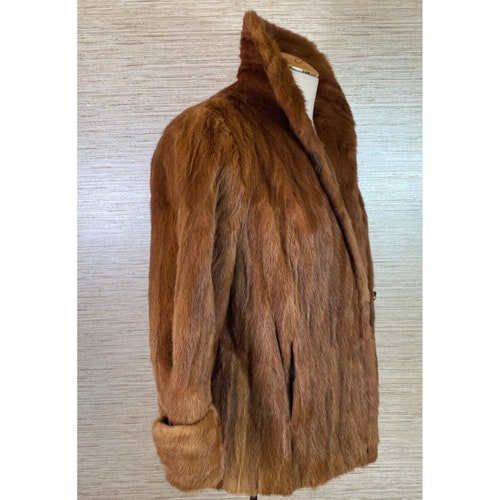 VTG Canadian Red Mink Coat Stroller Swing shops Jacket Coat Women's Sz M Avon Salon