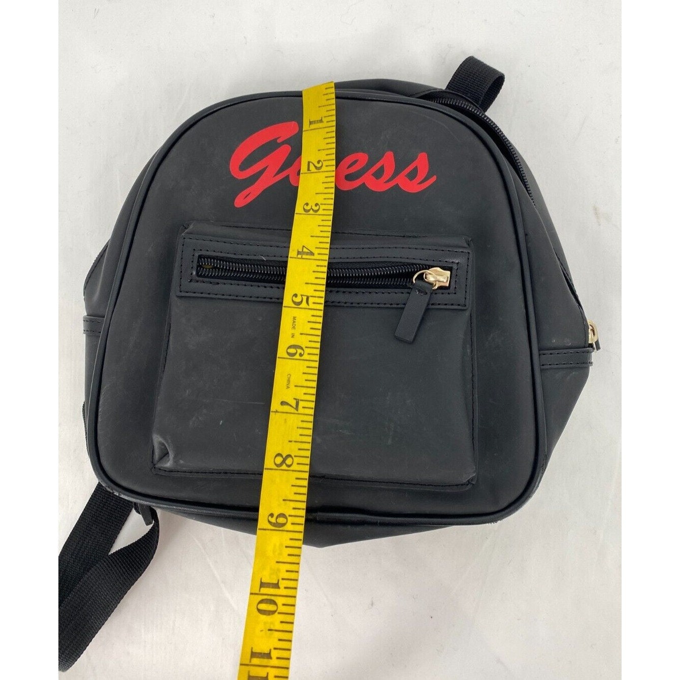 Vintage Y2K Guess Black Nylon Backpack Shoulder Bag Purse 