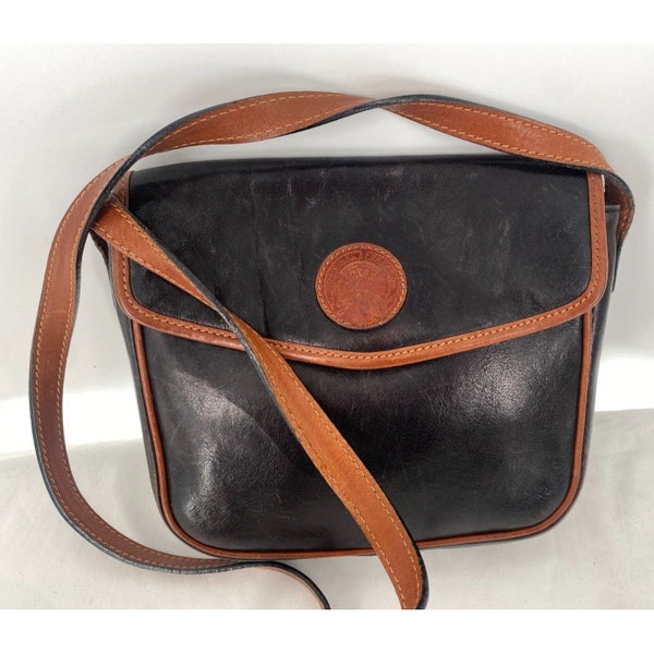 Vintage 80s Ara's Florence Italian Leather Flap Crossbody Messenger Shoulder Bag