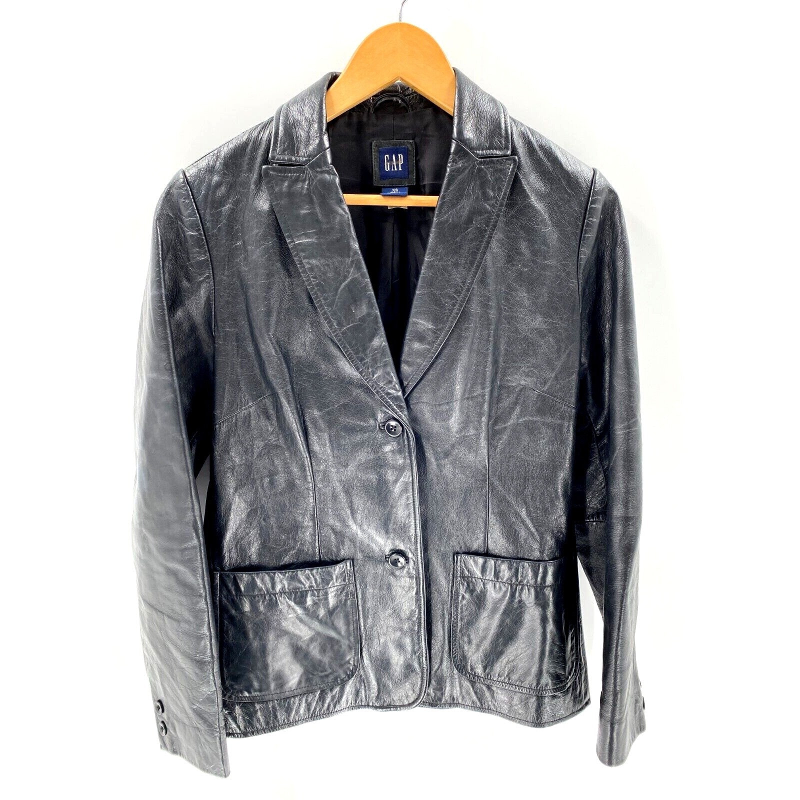 Gap Leather Jacket - Etsy