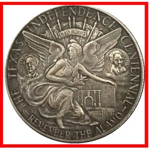Rare 1937 Texas Centennial Half Dollar Silver Color USA United States Cool Coin. Discover now!