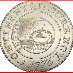 Rare The Continental Dollar Currency 1776 Silver Color Cool Coin. Discover now!