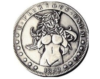 Rare pièce de monnaie de couleur argent Morgan Dollar Woman des États-Unis, États-Unis, 1893. Découvrir!