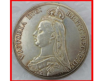 Rare 1888 UK English Victoria Queen Silver Color Cool Coin. Discover now!