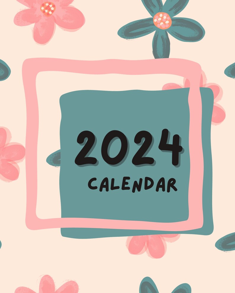 2024 Calendar 2024 Monthly Planner Vertical Sunday Start Calendar A4