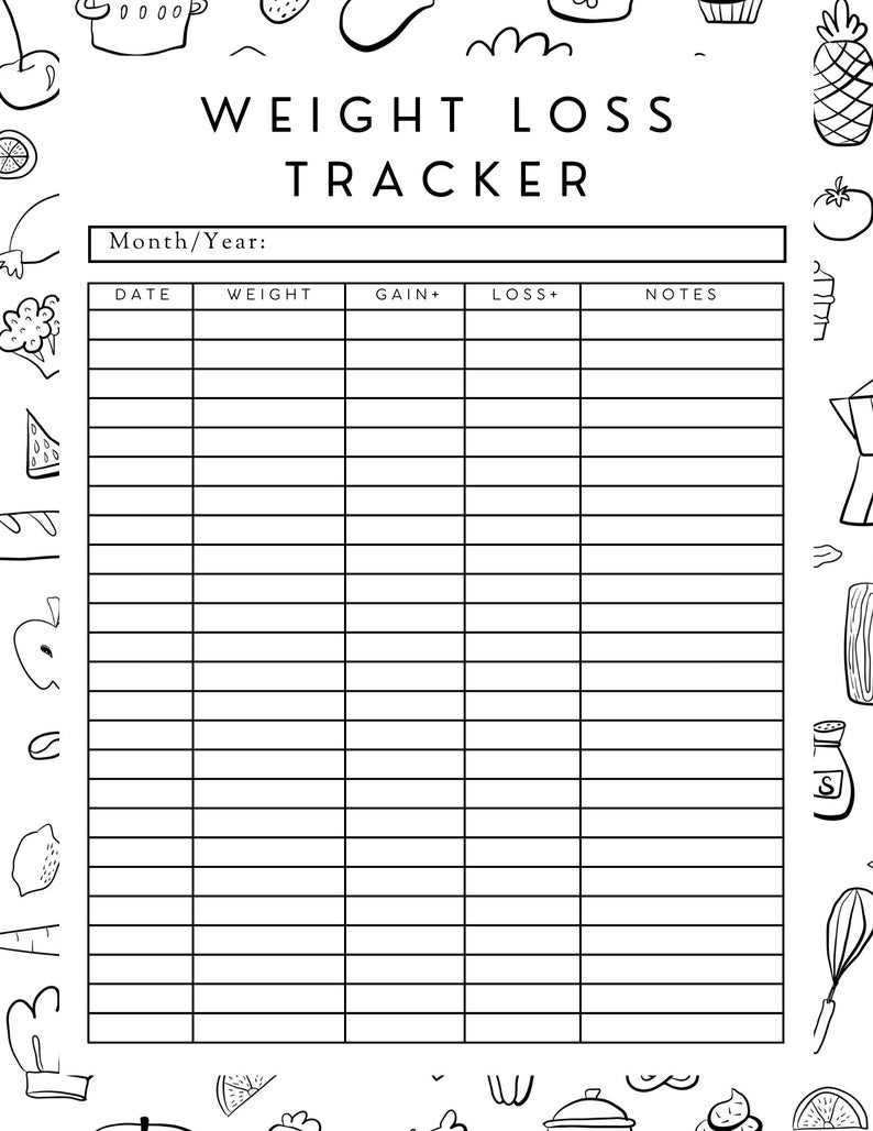 Weight Loss & Fitness Tracker Calorie Tracker Meal Planner Habit Tracker Digital Workout Planner