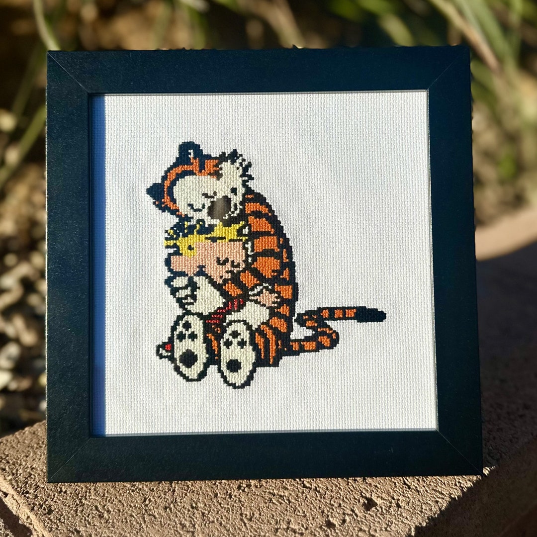 Calvin & Hobbes Hug Cross Stitch PDF Pattern - Etsy