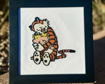 Calvin & Hobbes Hug Cross Stitch PDF Pattern