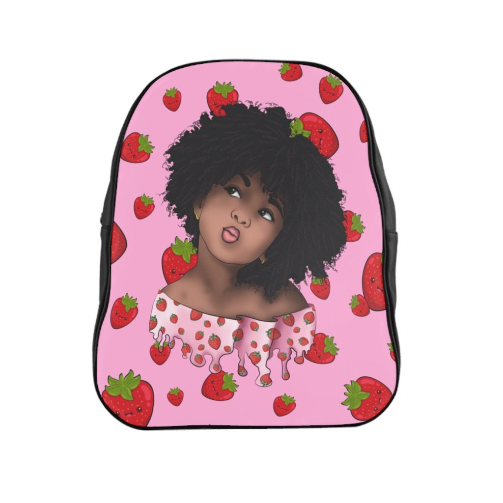 Black girl cute backpack back to school backpack black little Etsy