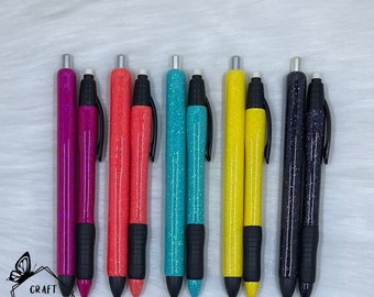 Lápices mecánicos personalizados y juego de bolígrafos de gel/ Juego de bolígrafos y lápices/ Portaminas con brillo personalizado y bolígrafo de gel InkJoy