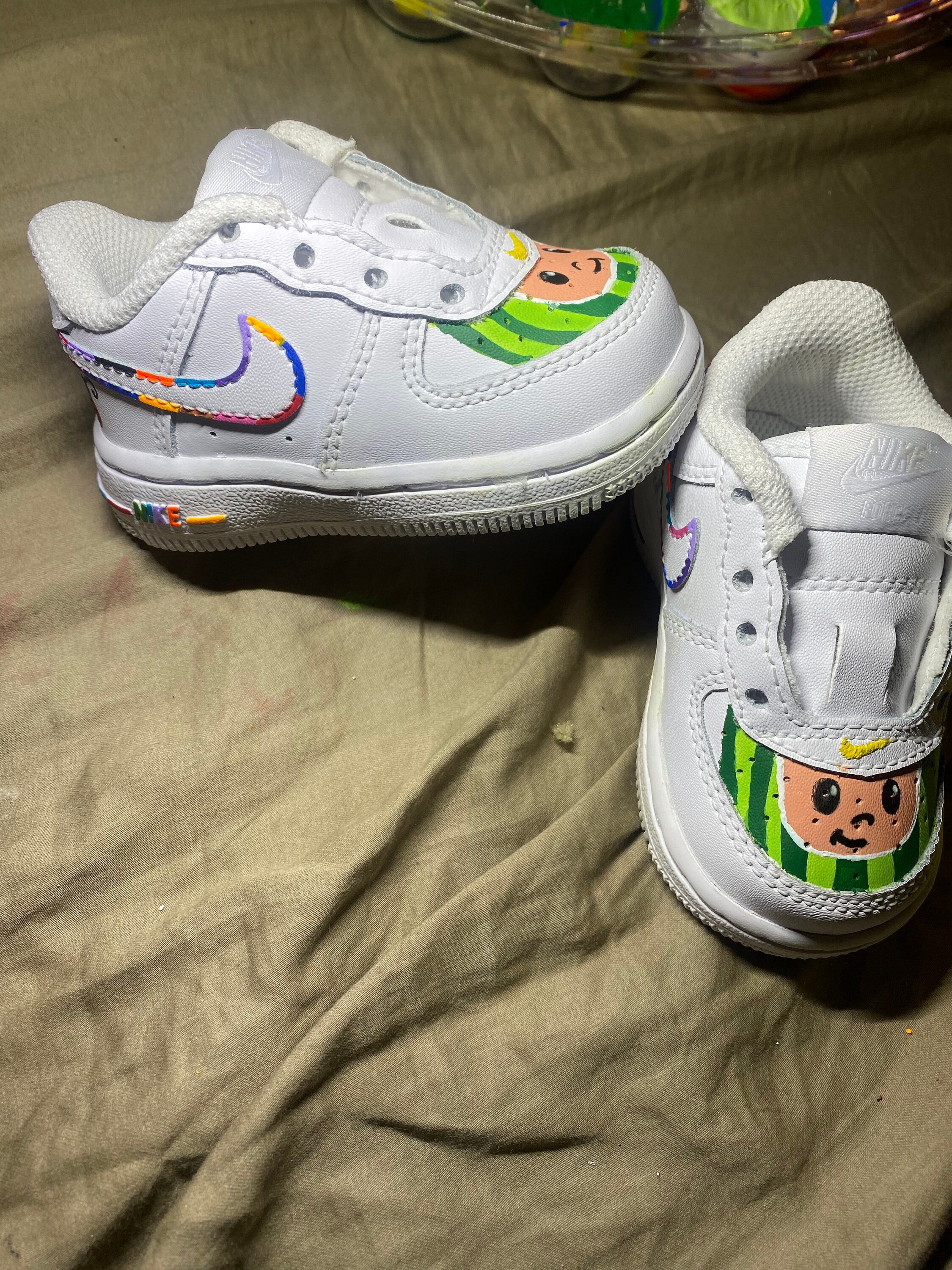 custom cocomelon air force ones