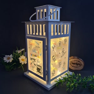 Photo lantern as a farewell gift for educators, teachers, childminders