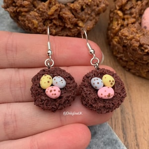 Earrings - Easter Cornflake Cake Nest Mini Egg