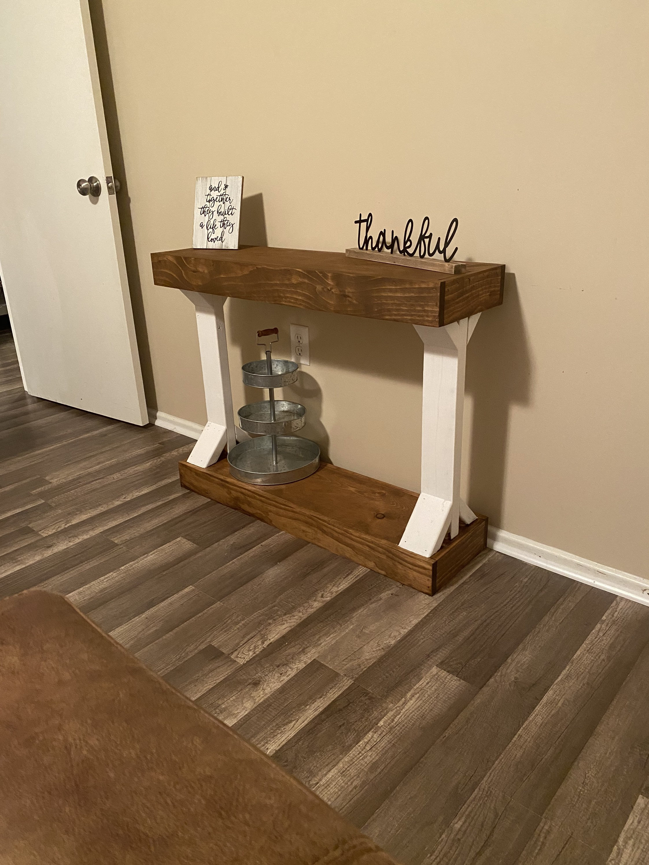 Narrow entry way table. Made to order with any color that best Etsy