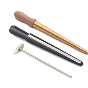 Jewelry Making Forming Tool Steel Mallet & Standard Ring Sizer Mandrel Stick
