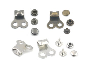 Boot Shoe Lace Button eyelets Hooks Buckles Fitting with Rivets Camp Hike Climbing Repair Leather DIY