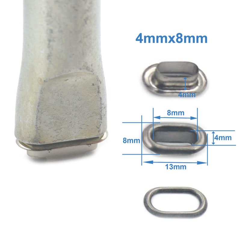 Oval Shaped Brass Eyelets Grommet & Washers With Tools DIY Canvas