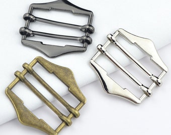 Sliding Double Bar Roller 25mm Adjuster Buckle Leather Bags Webbing Strap