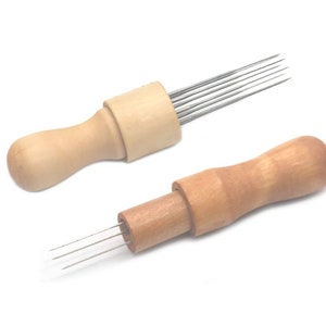 DIY Filcowanie Wełna Filc Ścieg Cierń Narzędzie Drewniany Uchwyt Rzemiosło 3 lub 8 Igieł