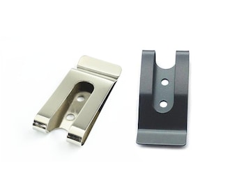 Metal Double Holes Holster Sheath Belt 54mmx25mm  Clip Clasp Spring Hook Buckle