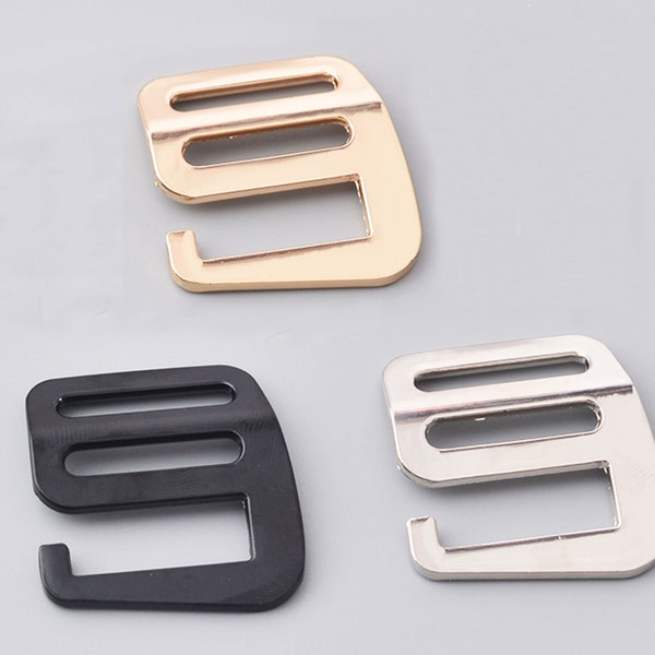 Zinc Alloy G 9 hooks Strap Slide Bra Making Buckle Adjustment Swimwear Clothing 25mm 38mm