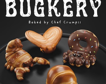 Grumpii art - Spidonut - Scorssant - Isobread - Butterfly Cookii