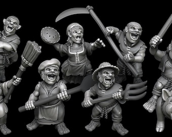 Halfling villagers at arms