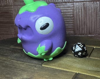 hand painted eggplant Dino Brinjalsaur