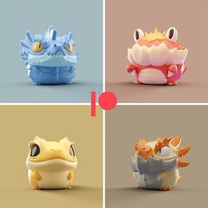Grumpii art - sea dragon - crabii - fat tailed gecko - crusher