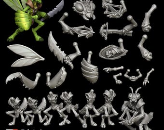 Printed encounter - Modular Insectoids kits