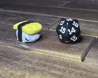 grumpii art - Hand painted yellow tamagii