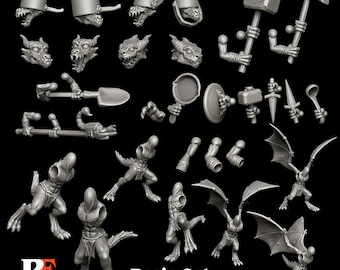Printed encounter - modular kobold kits