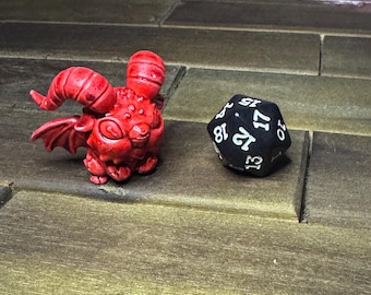 hand painted - grumpiiart - red Devil Goat