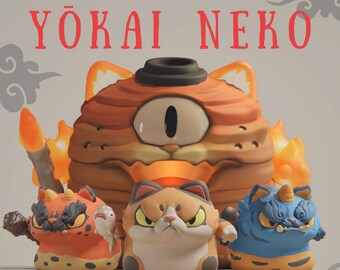 Grumpii art - Nekomata - Akaonii Neko - Aoonii Neko - Chochinya