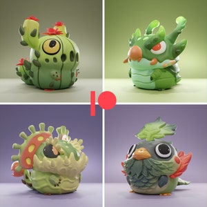 Grumpii art - cactii - draterpillar - trapii - leafinix
