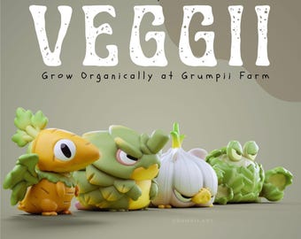 Grumpii art -  Draggot - Chokii - Garpig - Crabbage