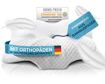 Glückstoff® Kissenbezug für Orthopädisches Kissen [mit Kühl- und Wärmeeffekt] aus Bambusfaser und Spandex | Weich & Kuschelig | Ersatzbezug