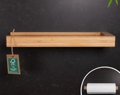 Lucky Bamboo Kitchen Roll Holder Without Drilling Sustainable Holder Wooden Kitchen Roll Zewa Wall Roll Holder paper towel holder