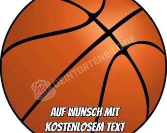 Tortenaufleger Geburtstag personalisiert Fondant Zuckerbild essbar Motiv: Basketball
