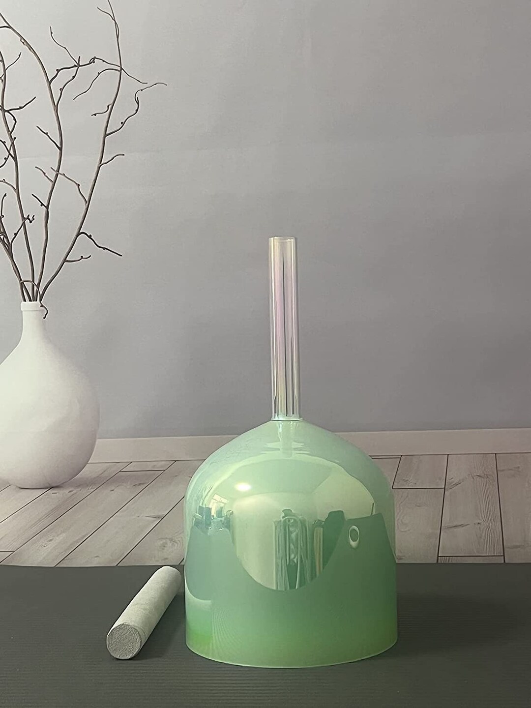 Alchemy Crystal Singing Bowl Nephrite Gemstone Empyrean 7 Inch F10