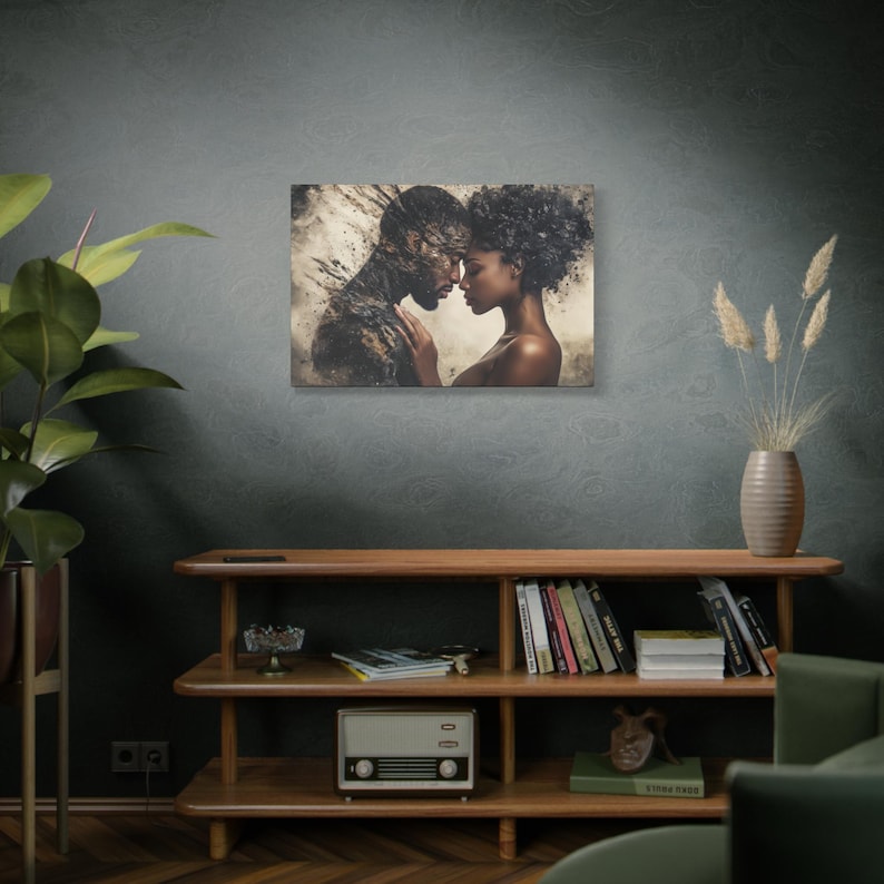 Black Love Wall Art | African American Art | Afrocentric Couple Art | Home Decor Prints | African American Artwork | Black Art Couple Decor image 4