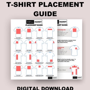 T-Shirt Placement Guide, Vinyl Placement, Heat Transfer Vinyl Tool, Sublimation Tool, T-Shirt Alignment Tool, Design Placement Guide