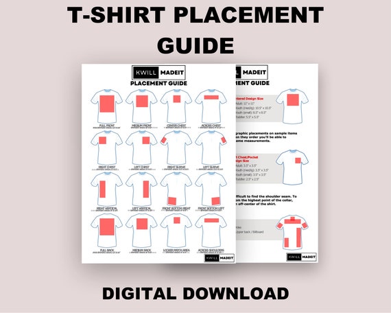 T-shirt Placement Guide, Vinyl Placement, Heat Transfer Vinyl Tool,  Sublimation Tool, T-shirt Alignment Tool, Design Placement Guide 