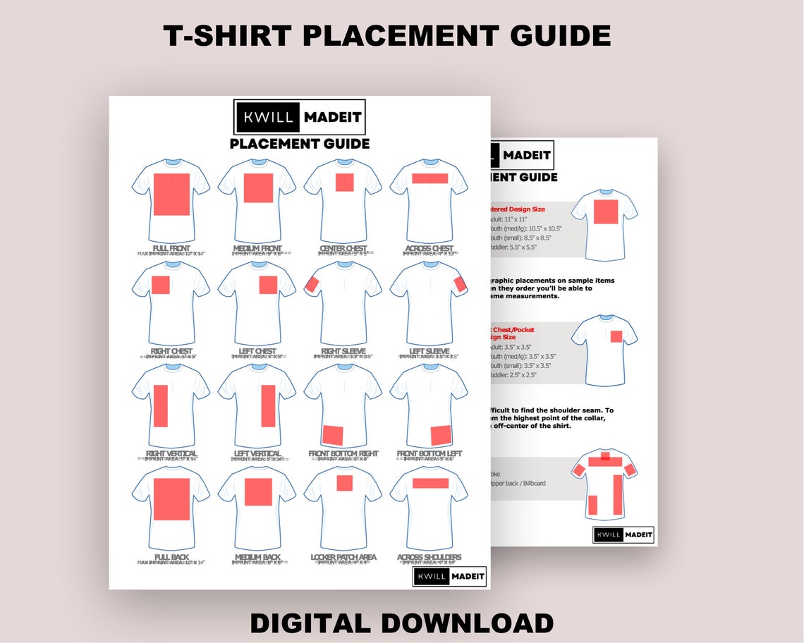 T-shirt Placement Guide, Vinyl Placement, Heat Transfer Vinyl Tool ...