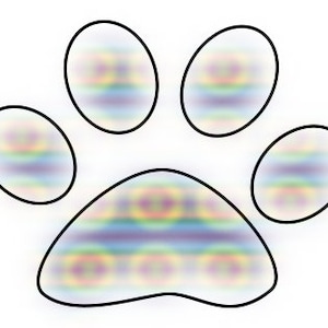 ClipArt stampa Zampa animale, Stampa zampa arcobaleno, ClipArt